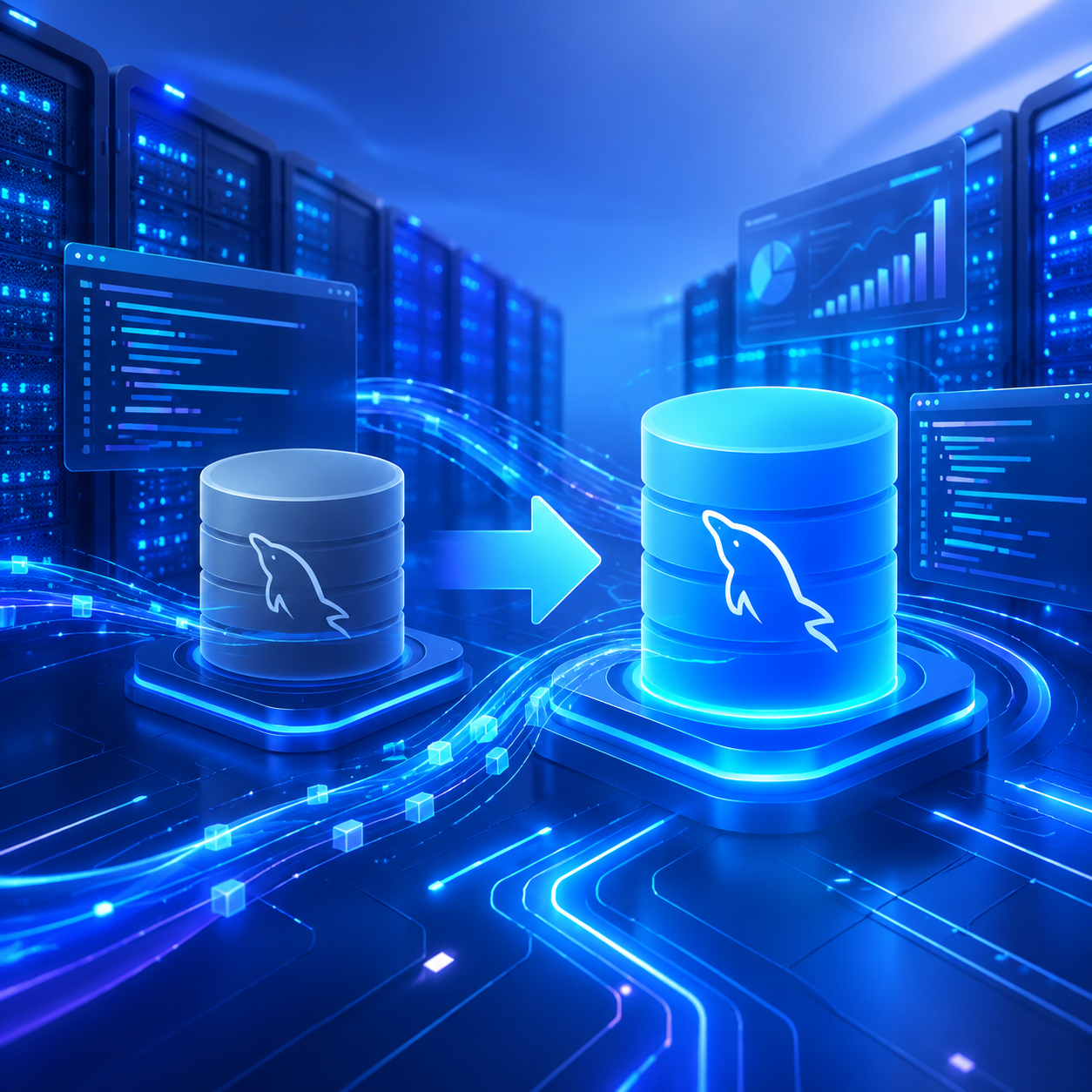 MySQL5.7升级MySQL8.0场景图